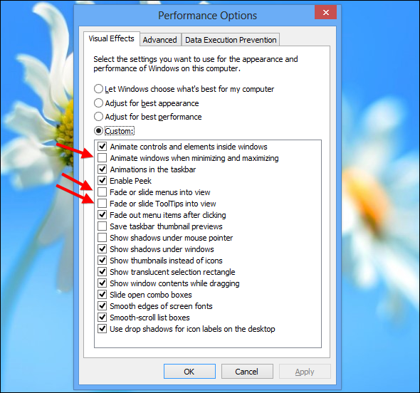 disable animations