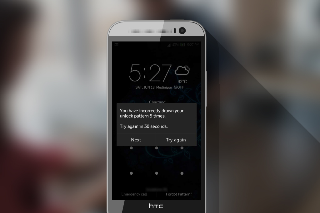 How to unlock a htc phone with a pattern lock
