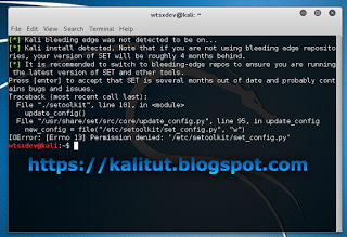 Permission denied: '/etc/setoolkit/set_config.py Permission denied: '/etc/setoolkit/set_config.py