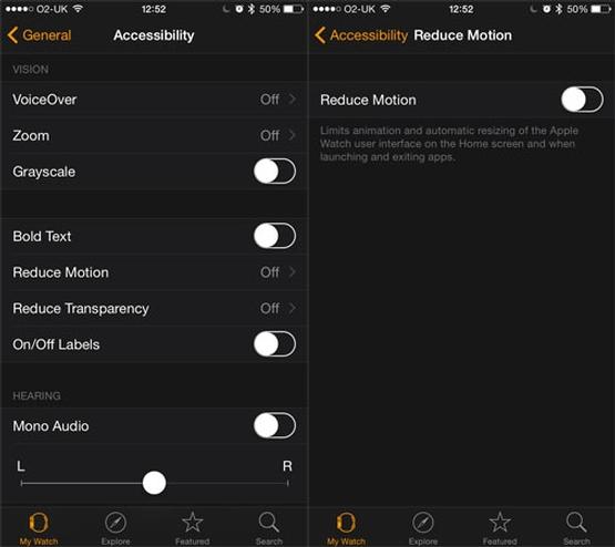 Accessibility functions