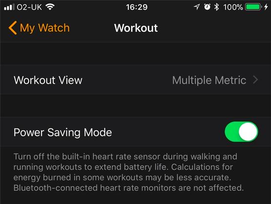 Training Energy saving mode