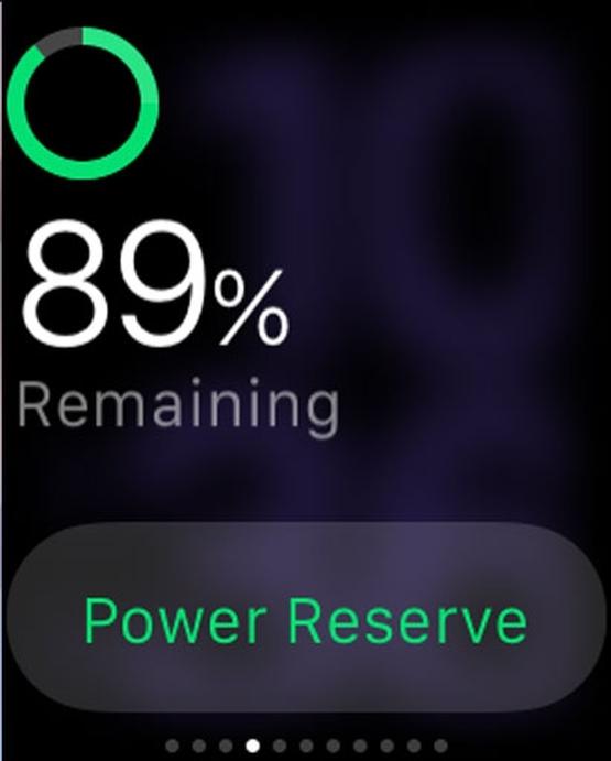 Switch on the Power Reserve mode