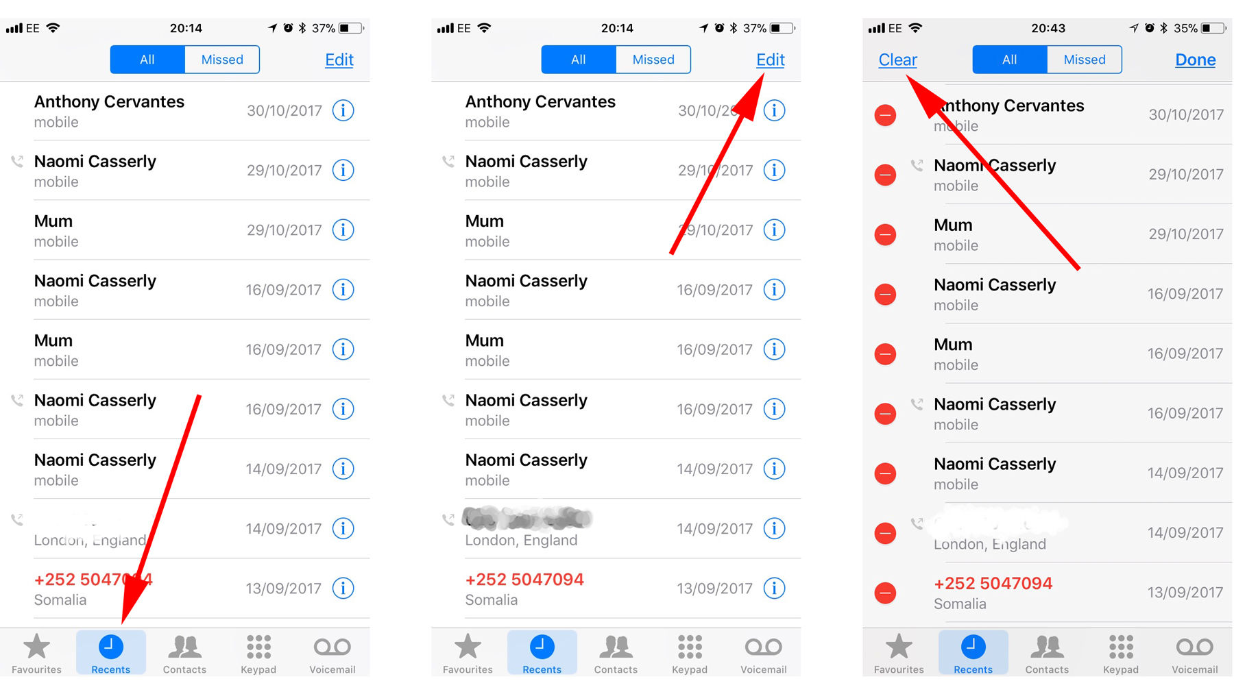 how to check deleted calls on iphone