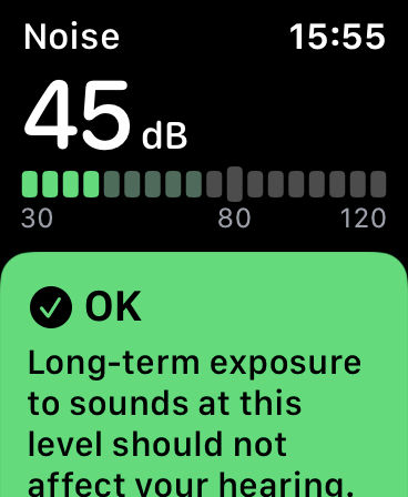 Use noise on Apple Watch: OK