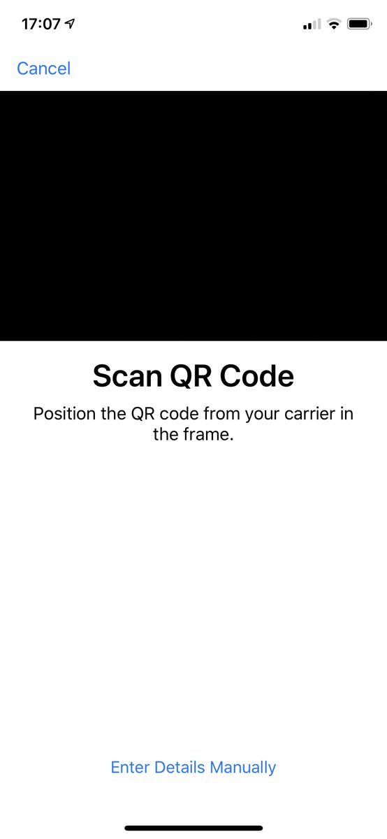 How to use dual SIM cards on iPhone: QR code