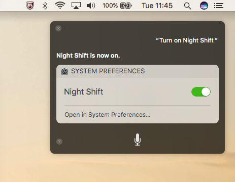 How to use and enable Night Shift on Mac: Siri