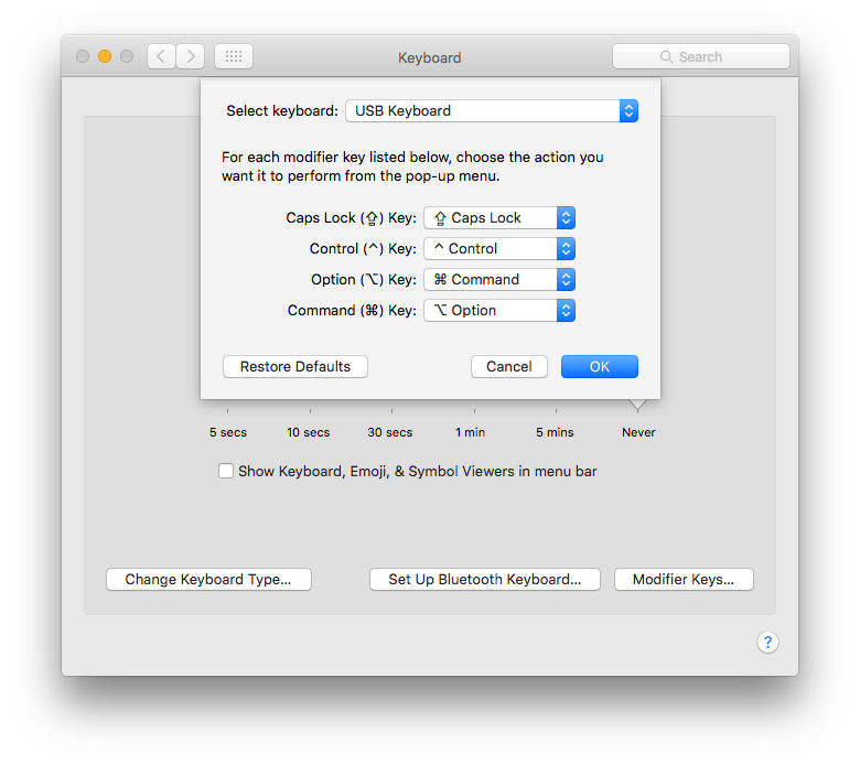 remap keyboard keys mac