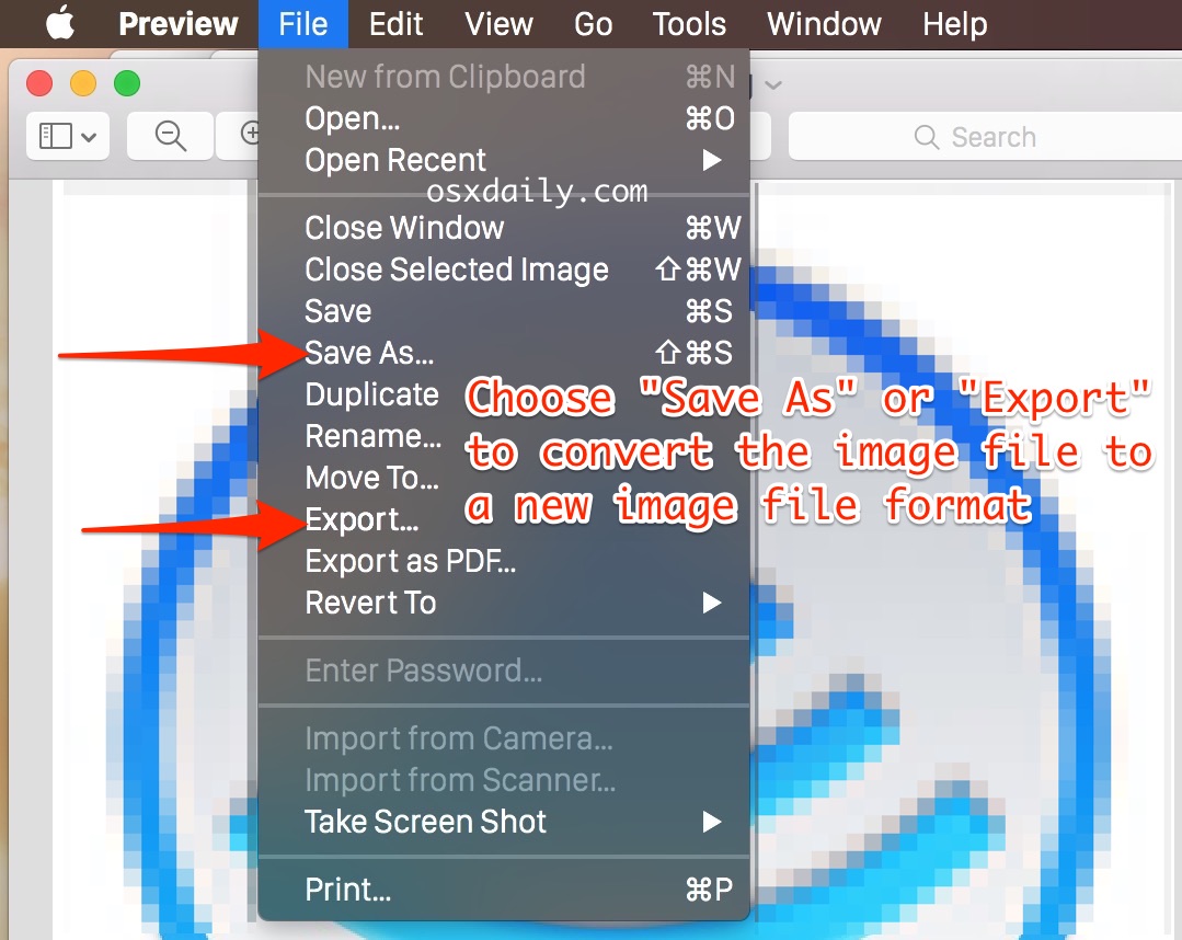 preview mac os x export jpg