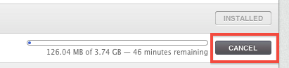Cancel the download from the Mac App Store
