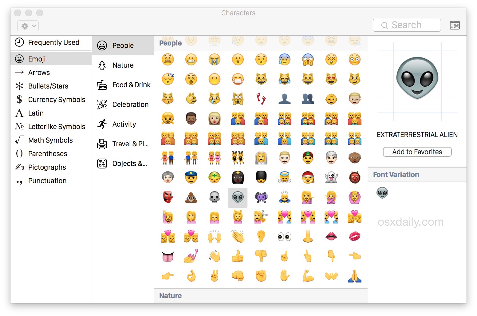 how to get to emojis on mac