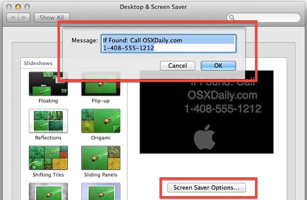 custom screen saver mac