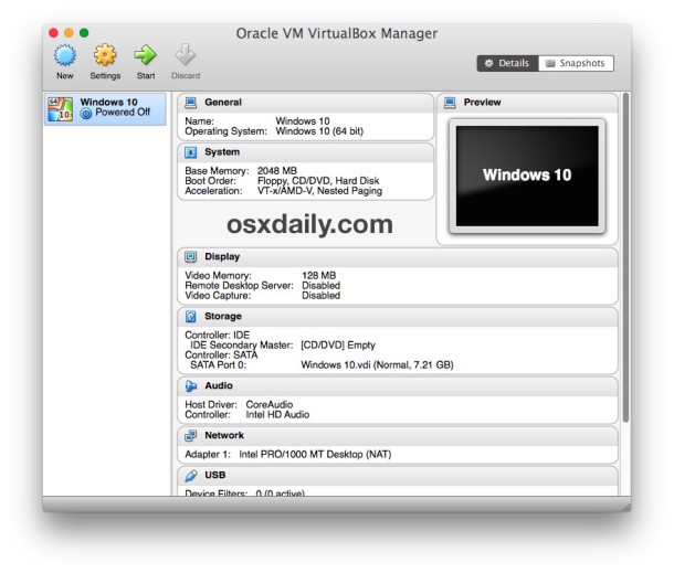 mac os in virtualbox windows 10