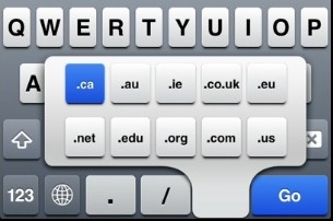 How to Add International TLD’s to Quick-Access Keyboard on Safari for