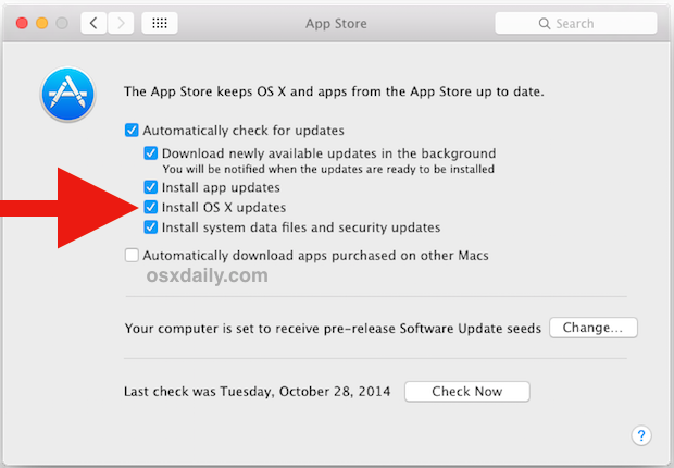find updates on mac for sierra
