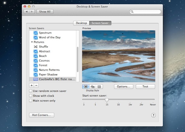 custom video screensaver mac