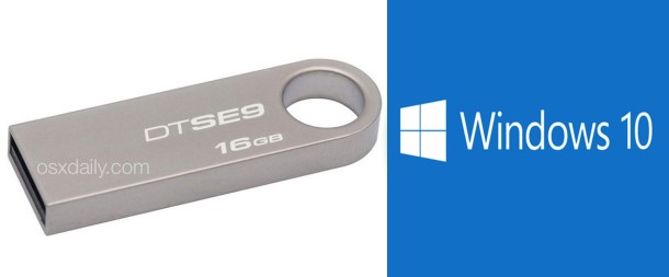 creating a windows 10 boot usb for a pc on a mac
