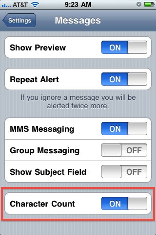 Show SMS Character Count on the iPhone: Guide - Compsmag