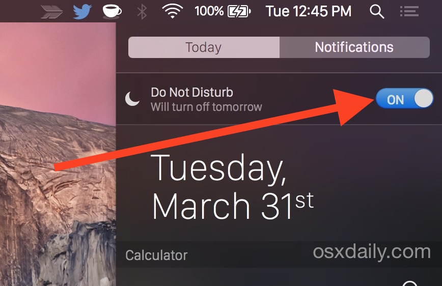 How to Turn Off Notification Center on Mac OS Temporarily - Compsmag