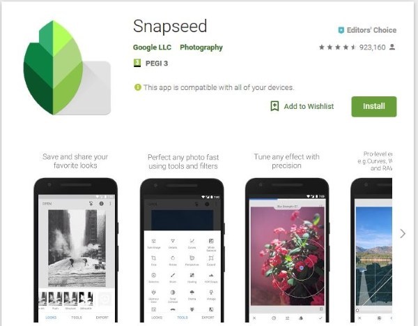 snapseed filters download