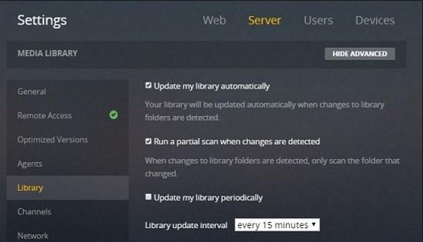 plex media server ubuntu force library refresh