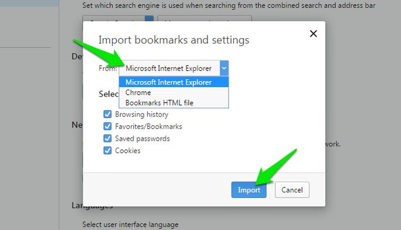 import opera bookmarks