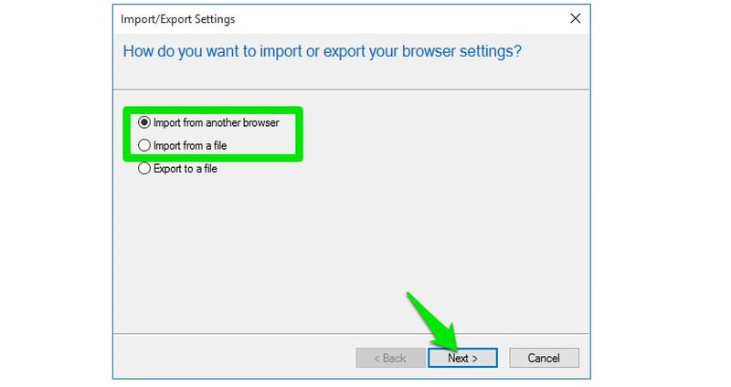 import bookmarks internet explorer