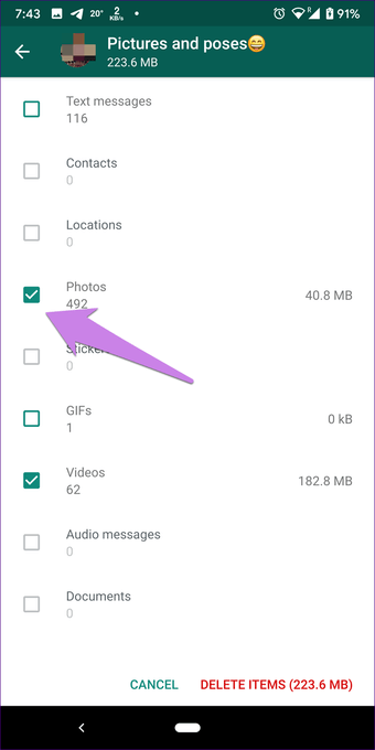 Delete photos in Whatsapp group 7