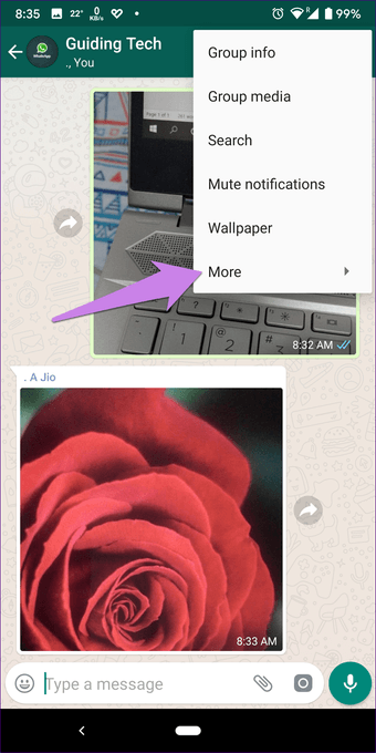 Delete photos in Whatsapp group 16