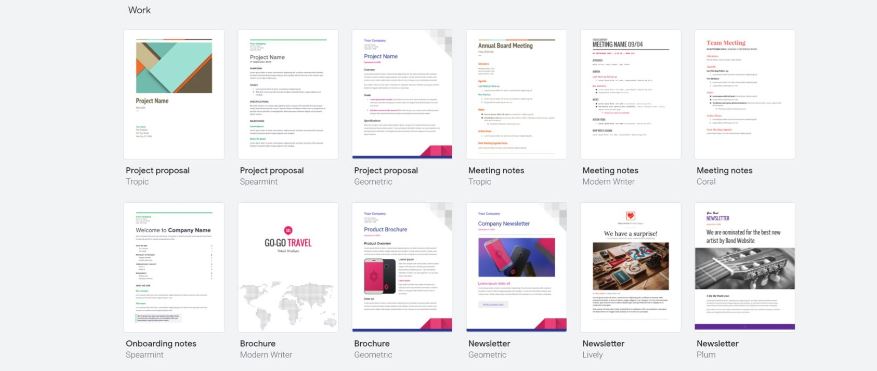 Create Google Docs Template