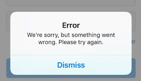 Instagram Something Went Wrong Error
