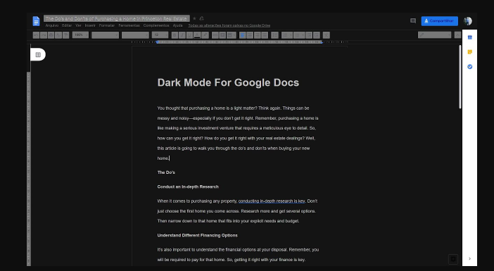 How To Use Dark Mode In Google Docs on smartphone or PC