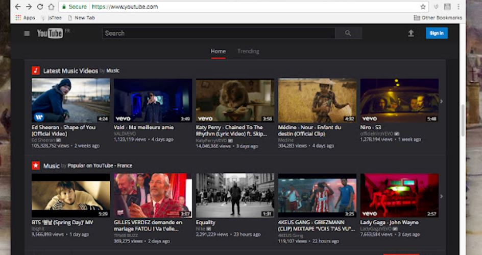 Enable YouTube Dark Mode