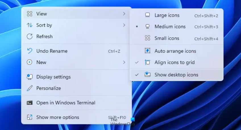 Hide and Unhide Desktop Icons