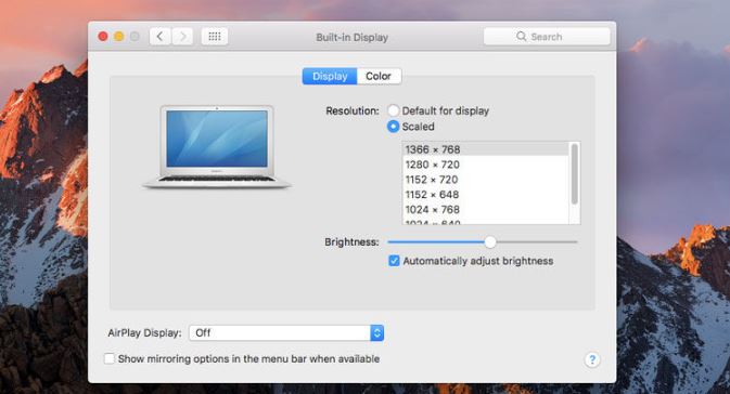 Change Screen Resolution