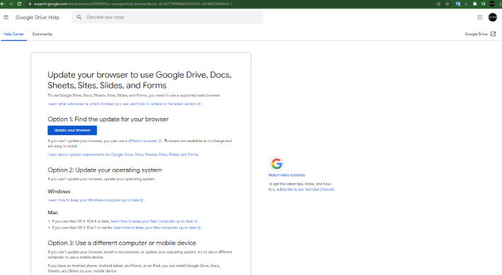 Fixed: ‘Google Drive Video Not Playing Or Processing Error’ Issue