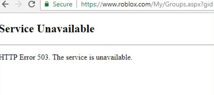Fix: Roblox Error 503 Service Unavailable