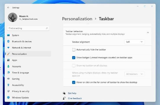 How to change taskbar location in Windows 11/10