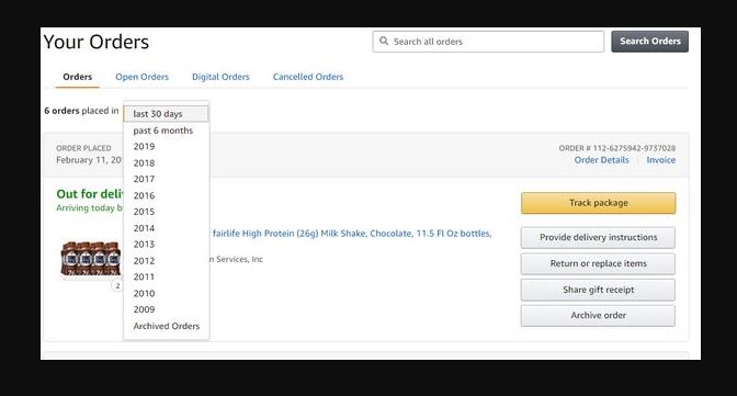 How to View Archived Amazon Orders