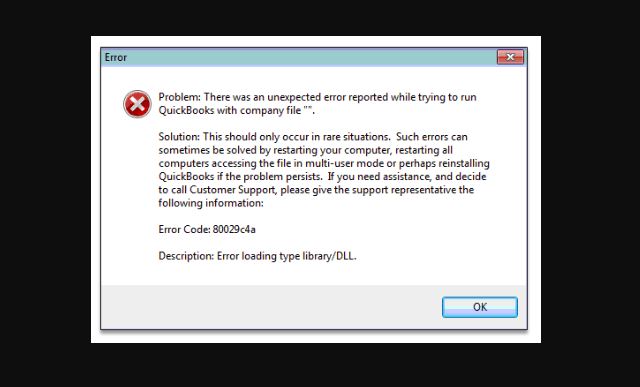 Fix: 'QuickBooks Error 80029c4a' issue