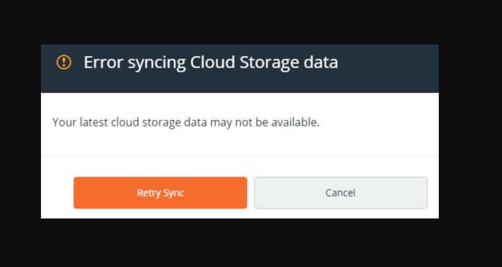 Fix: 'Origin Error Syncing Cloud Storage Data' issue