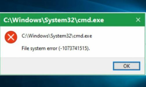 Fix: 'Windows File System Error (-1073741515’)' issue