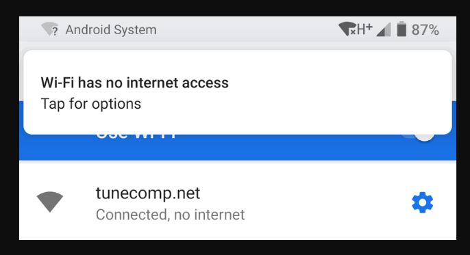 Fix 'Android Connected To Wi-Fi But No Internet' issue