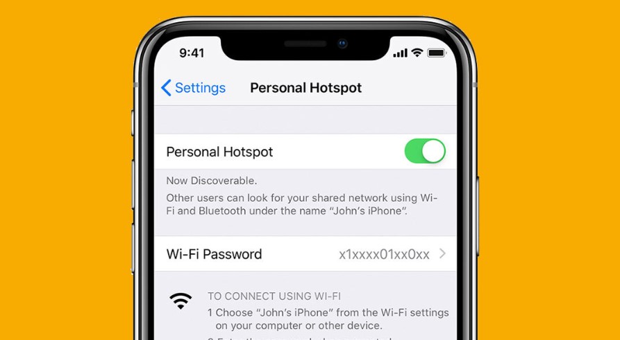 How to use an iPhone as hotspot