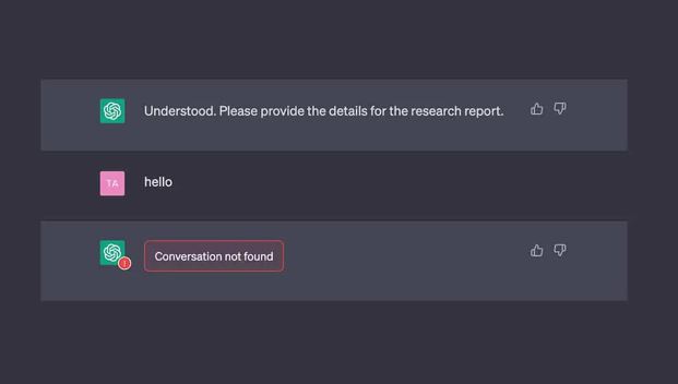 Fix: 'ChatGPT conversation not found' issue