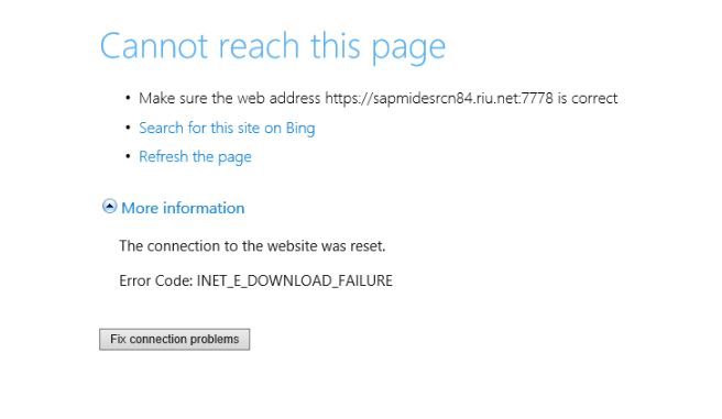 Fix: 'Error Code inet_e_download_failure' issue