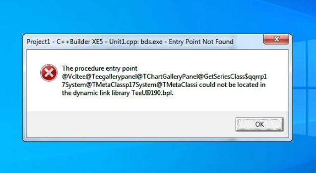 Fix: 'Entry Point Not Found Error' issue in Windows