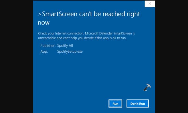 Fix: 'Windows SmartScreen Can't Be Reached Right Now' issue