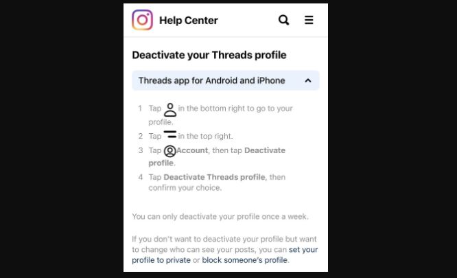 How to Deactivate Threads Account
