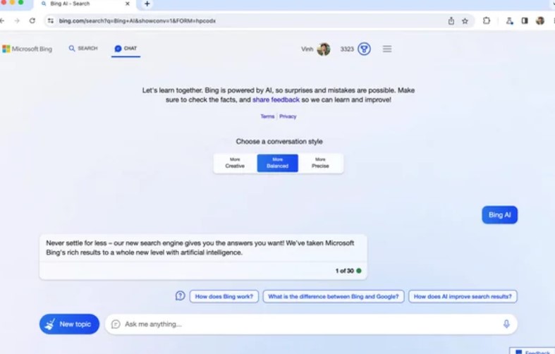 How to use Bing Chat on Safari