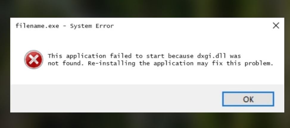 How to Fix 'Dxgi.dll Not Found or Missing' issue